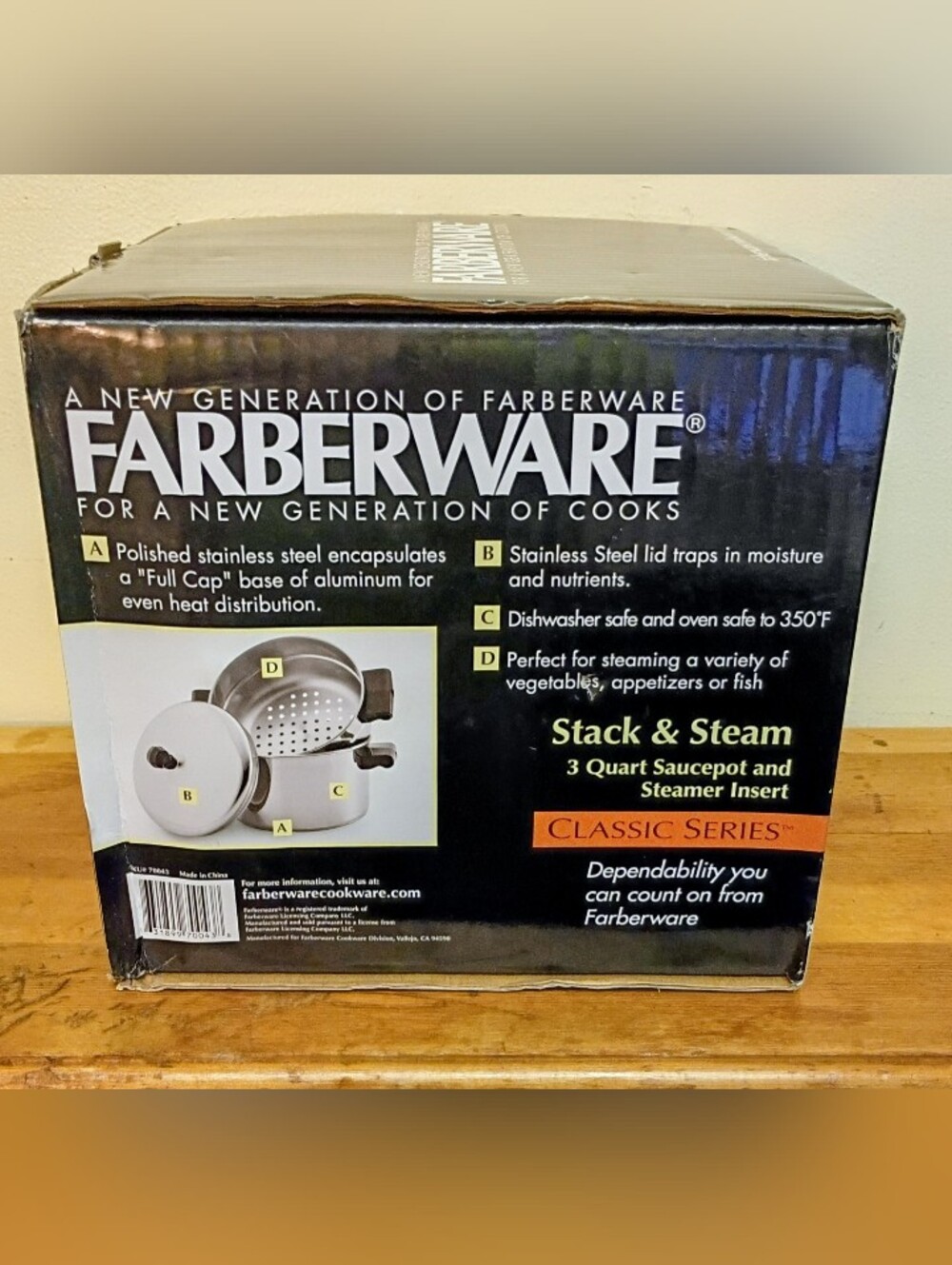 FARBERWARE Stack & Steam 3 Quart Saucepot and Steamer Insert BRAND-NEW UNOPENED - Picture 9 of 12